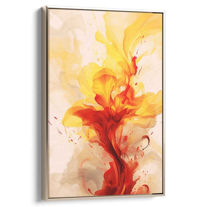 Fire Engine and Daffodil Abstract Swirls #001