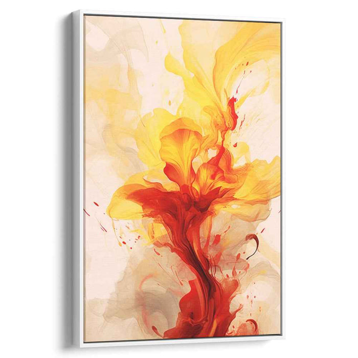 Fire Engine and Daffodil Abstract Swirls #001