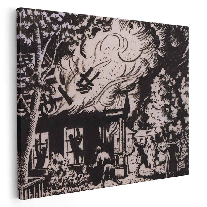 Fire in Kistenevka (1919) by Boris Kustodiev