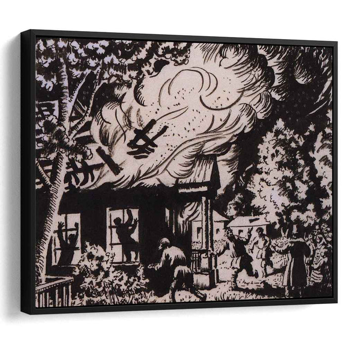 Fire in Kistenevka (1919) by Boris Kustodiev