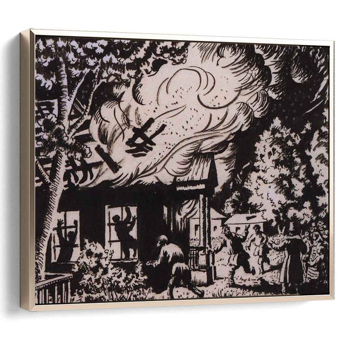 Fire in Kistenevka (1919) by Boris Kustodiev