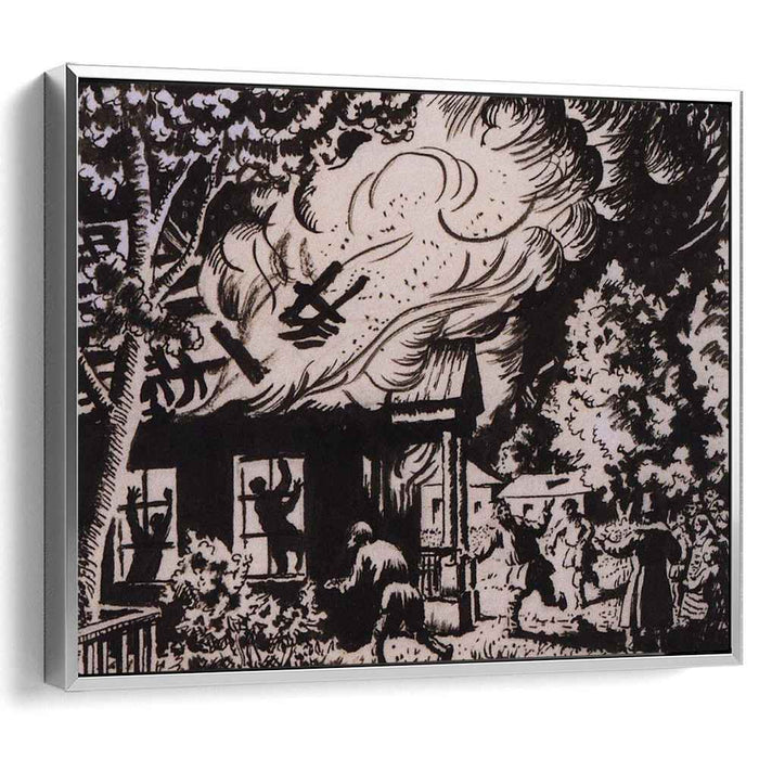 Fire in Kistenevka (1919) by Boris Kustodiev