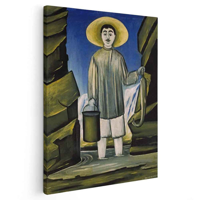 Fisherman among Rocks (1906) by Niko Pirosmani