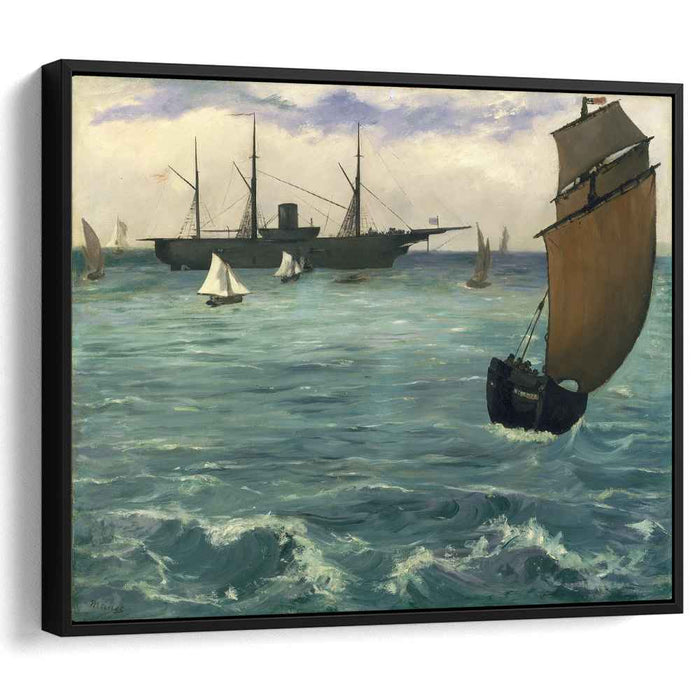 Fishing boat coming in before the wind (The Kearsarge in Boulogne) (1864) by Edouard Manet