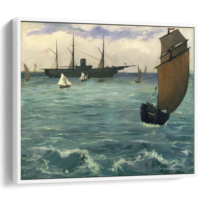 Fishing boat coming in before the wind (The Kearsarge in Boulogne) (1864) by Edouard Manet