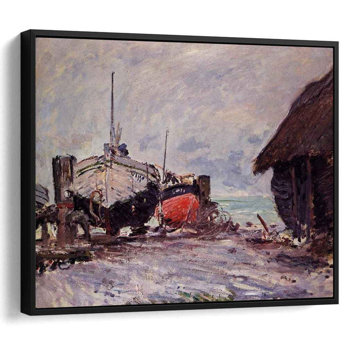 Fishing Boats at Etretat (1873) by Claude Monet