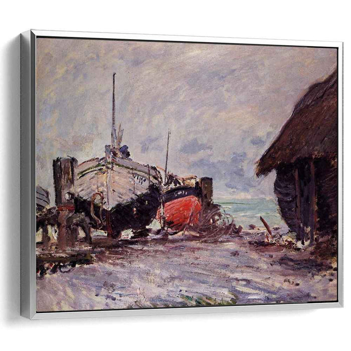 Fishing Boats at Etretat (1873) by Claude Monet