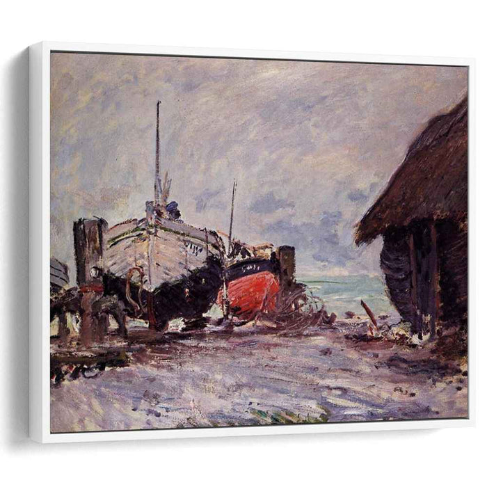 Fishing Boats at Etretat (1873) by Claude Monet