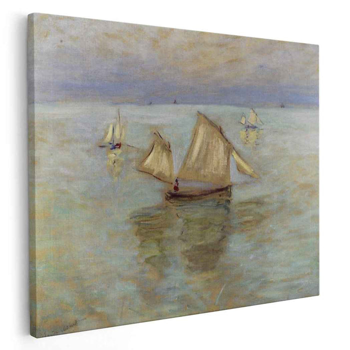 Fishing Boats at Pourville (1882) by Claude Monet