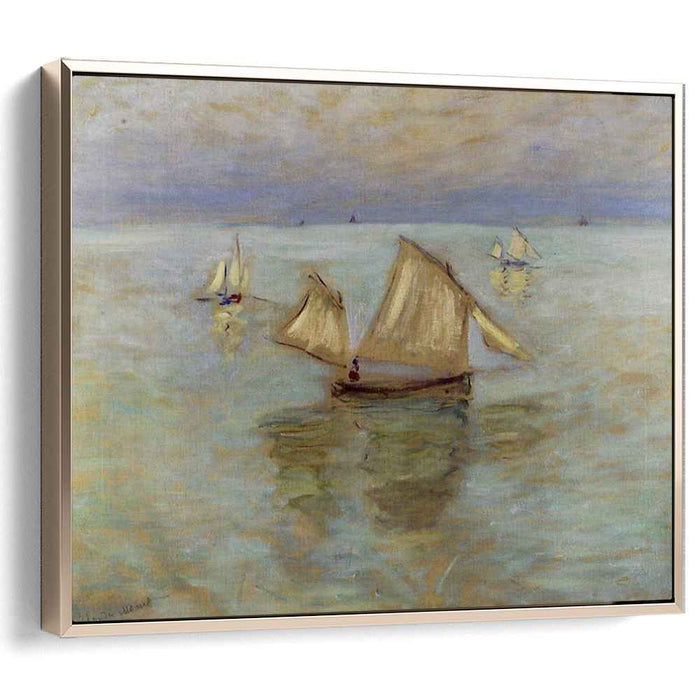 Fishing Boats at Pourville (1882) by Claude Monet