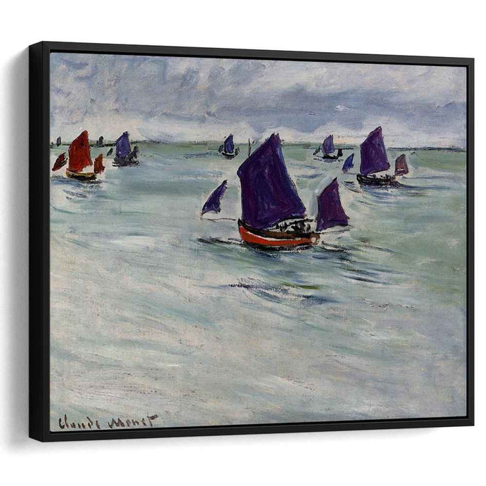 Fishing Boats off Pourville (1882) by Claude Monet