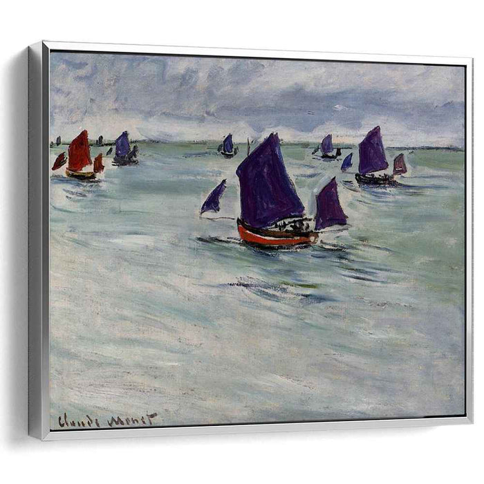Fishing Boats off Pourville (1882) by Claude Monet