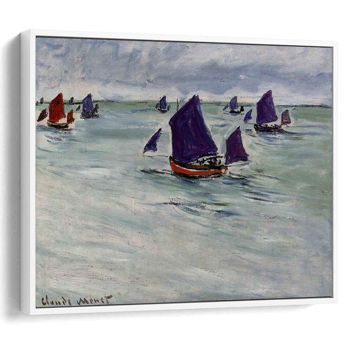 Fishing Boats off Pourville (1882) by Claude Monet