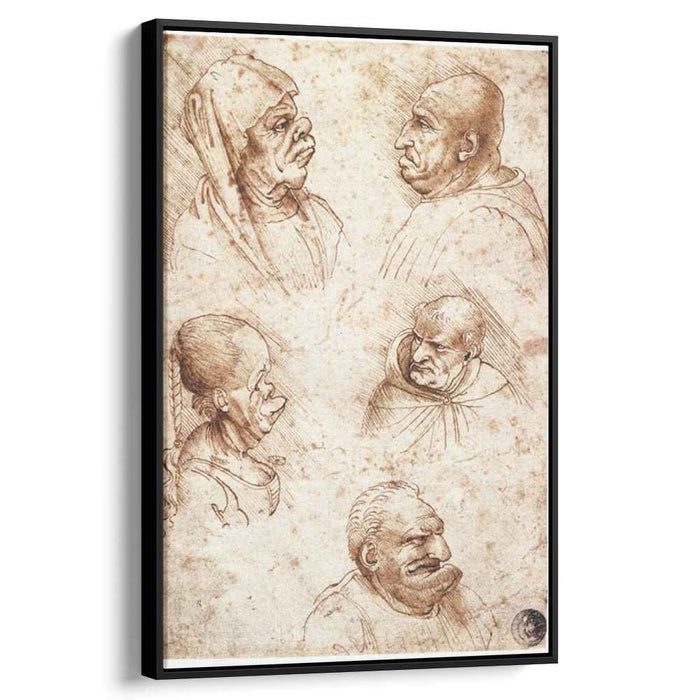 Five caricature heads (1490) by Leonardo da Vinci