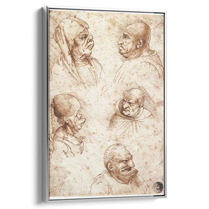 Five caricature heads (1490) by Leonardo da Vinci