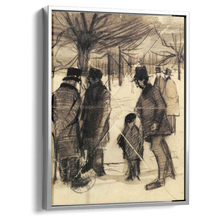 Five Men and a Child in the Snow (1883) by Vincent van Gogh