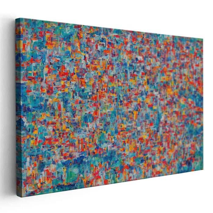 Expressionist Color Symphony: Abstract Expressionist Color Symphony Canvas Art Print