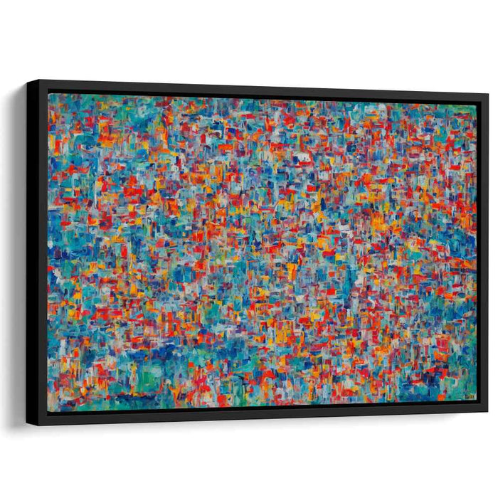 Expressionist Color Symphony: Abstract Expressionist Color Symphony Canvas Art Print