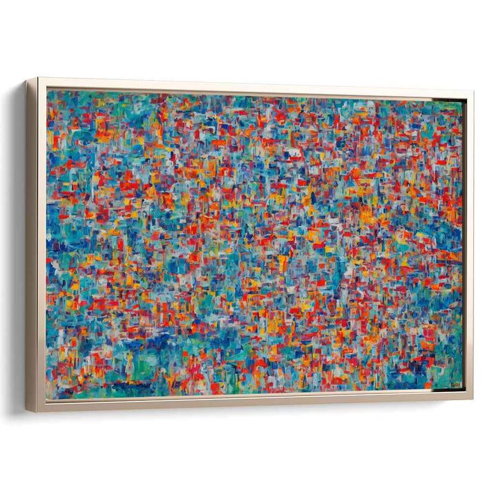 Expressionist Color Symphony: Abstract Expressionist Color Symphony Canvas Art Print