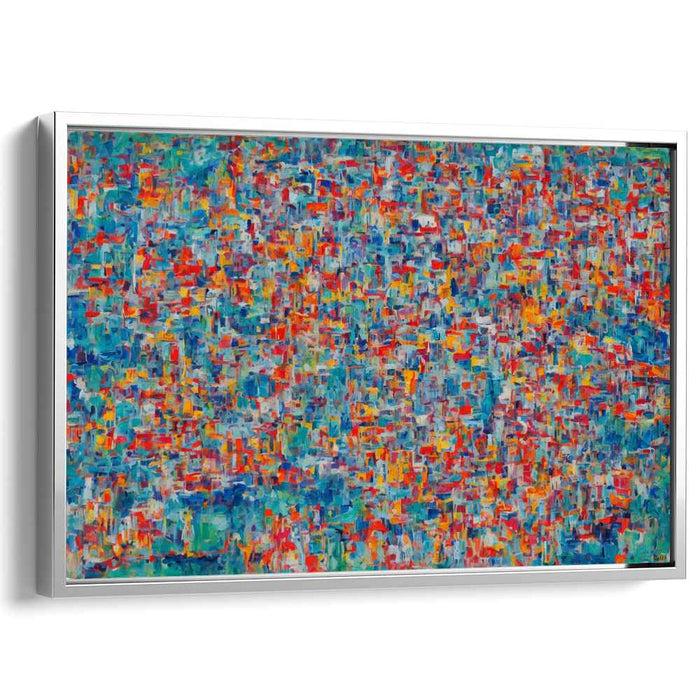 Expressionist Color Symphony: Abstract Expressionist Color Symphony Canvas Art Print