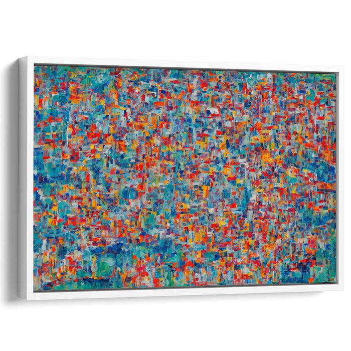 Expressionist Color Symphony: Abstract Expressionist Color Symphony Canvas Art Print