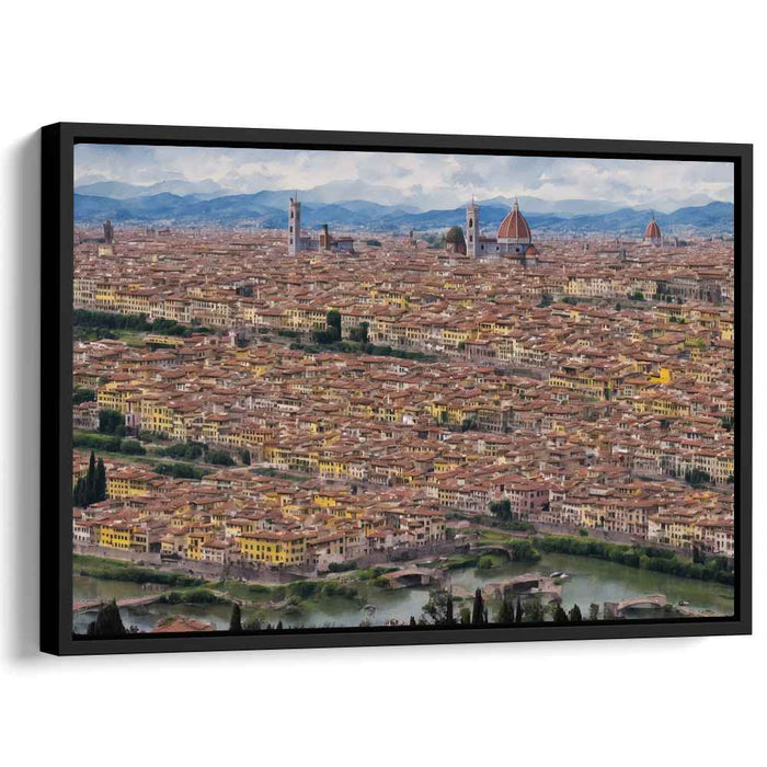 Urban Illusionscape: Detailed Realistic Cityscape Canvas Art