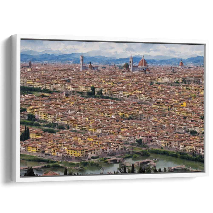 Urban Illusionscape: Detailed Realistic Cityscape Canvas Art