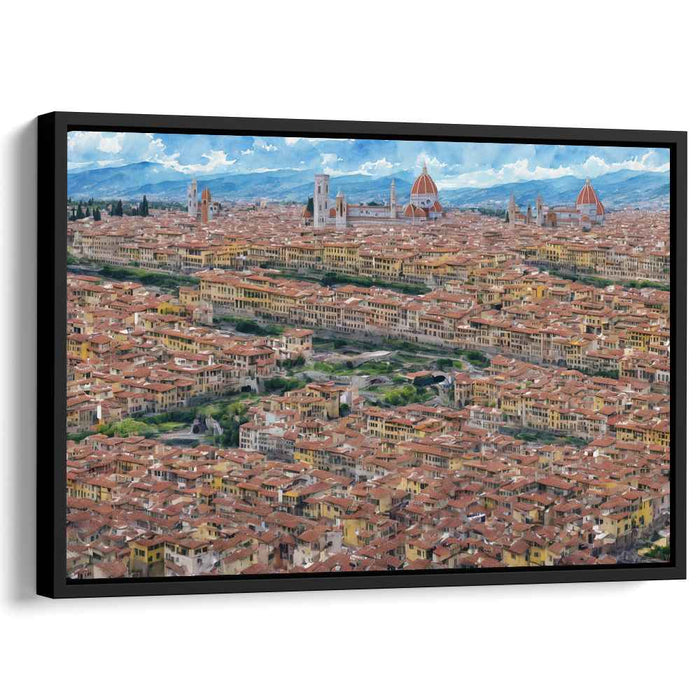 Panoramic Florence: A Timeless Cityscape Canvas Art Print