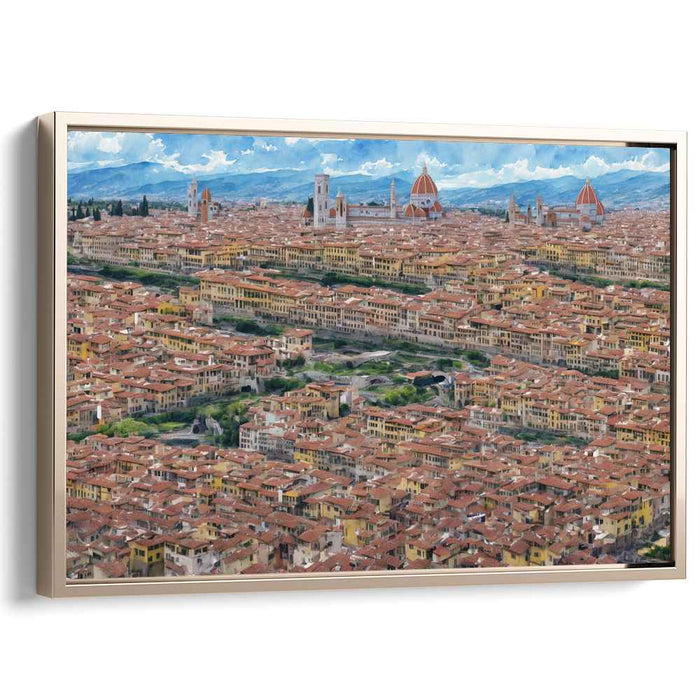 Panoramic Florence: A Timeless Cityscape Canvas Art Print