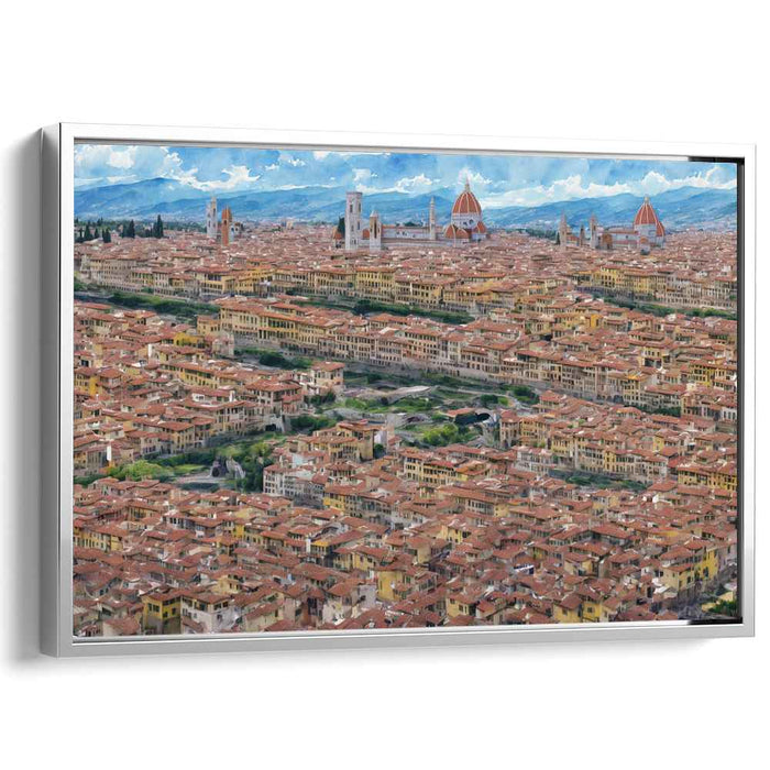 Panoramic Florence: A Timeless Cityscape Canvas Art Print
