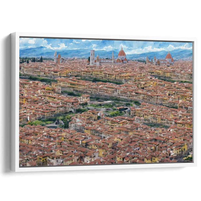 Panoramic Florence: A Timeless Cityscape Canvas Art Print