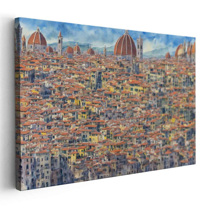 Historic Florence: A Panoramic Cityscape Canvas Art Print