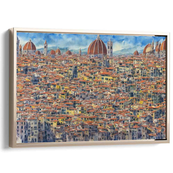 Historic Florence: A Panoramic Cityscape Canvas Art Print