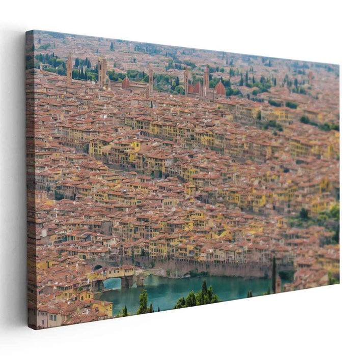 Timeless Panorama: Aerial View of Historic Florence Canvas Art Print