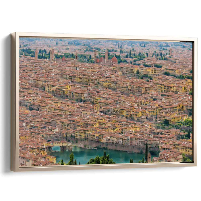 Timeless Panorama: Aerial View of Historic Florence Canvas Art Print