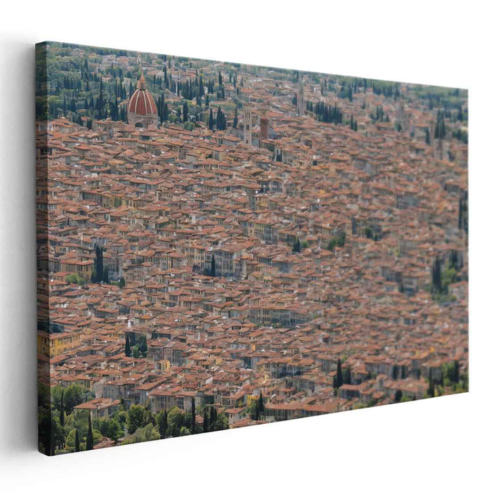 Renaissance Revelry Views Above: Aerial View of Italian Renaissance Splendor Canvas Art