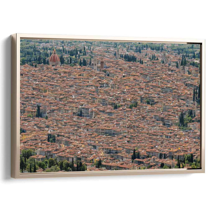Renaissance Revelry Views Above: Aerial View of Italian Renaissance Splendor Canvas Art