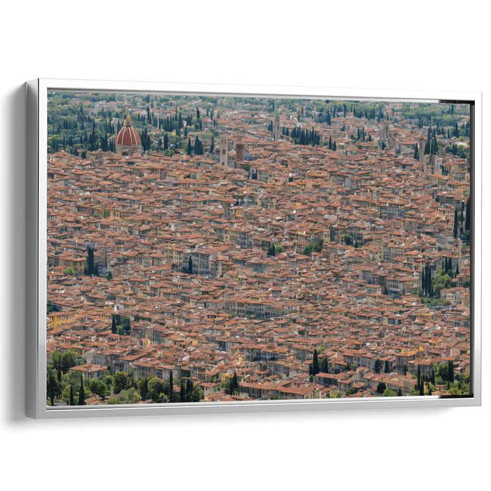 Renaissance Revelry Views Above: Aerial View of Italian Renaissance Splendor Canvas Art