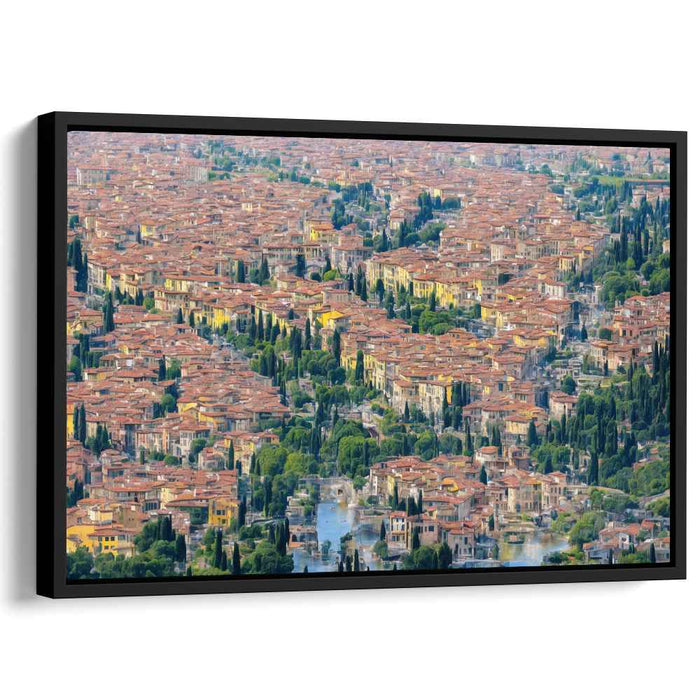 Eternal Echoes Below: Aerial View of Timeless Town