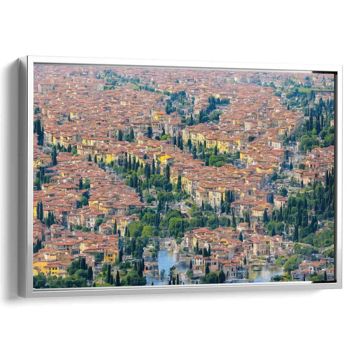 Eternal Echoes Below: Aerial View of Timeless Town