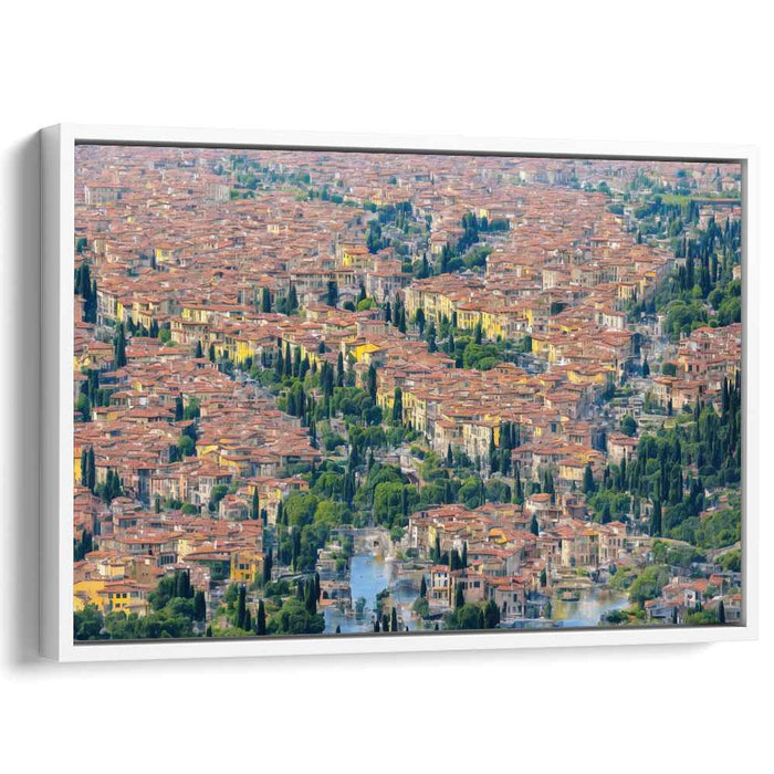 Eternal Echoes Below: Aerial View of Timeless Town