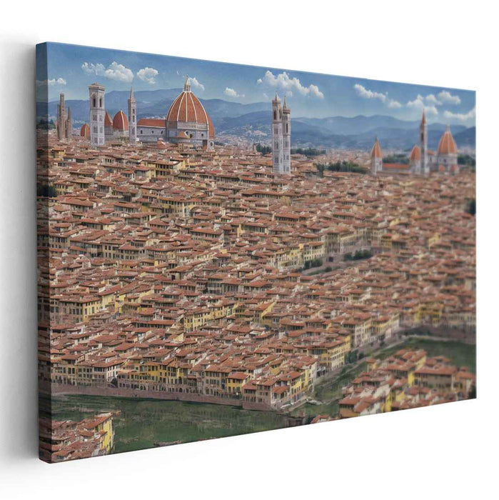Florentine Panorama: A Renaissance Cityscape Canvas Art Print
