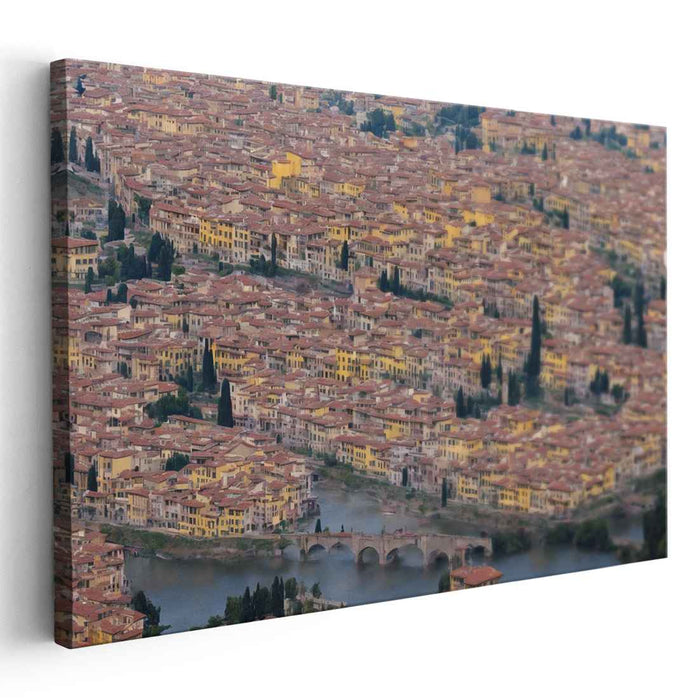 Rooftop Chronicles: Aerial View of Historic European Cityscape