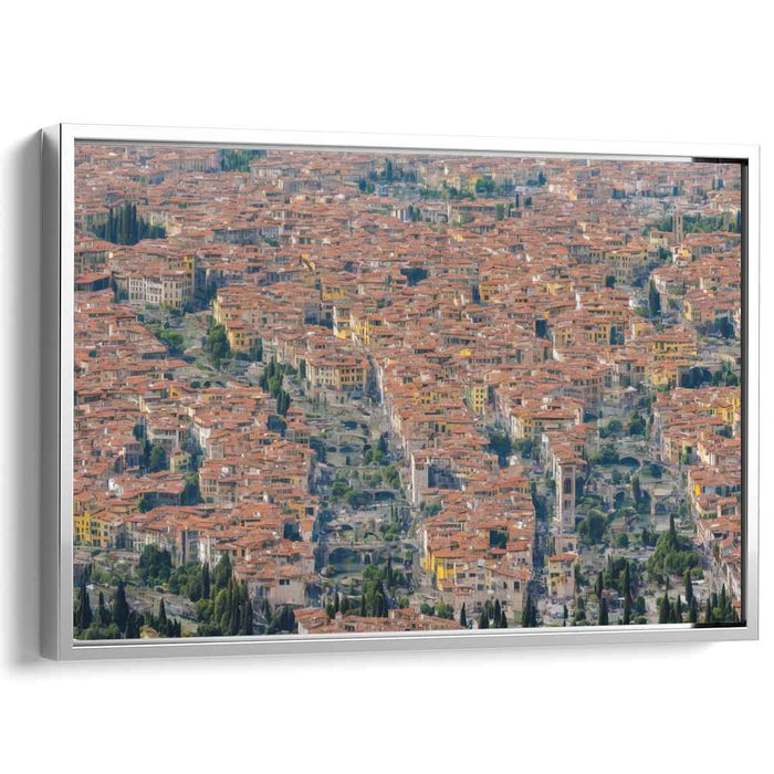 Legacy Over Cobblestones: Aerial View of Historic European Cityscape