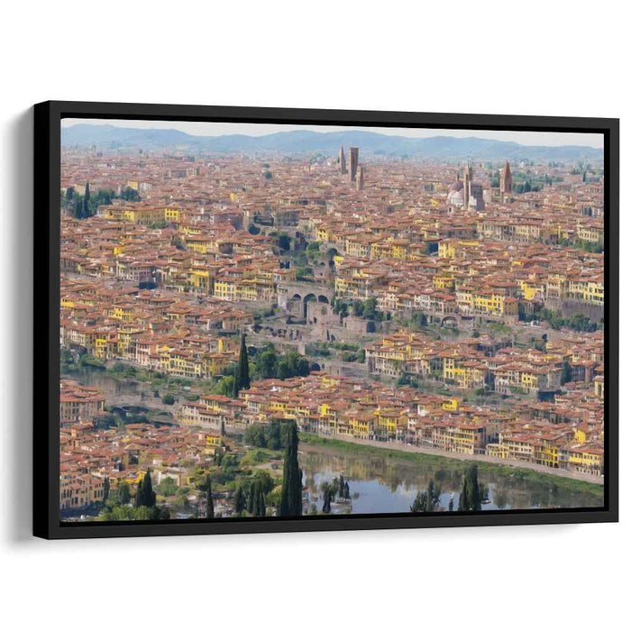 Renaissance Tapestry: Aerial View of Historic Italian Architecture