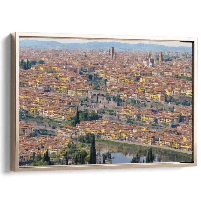 Renaissance Tapestry: Aerial View of Historic Italian Architecture