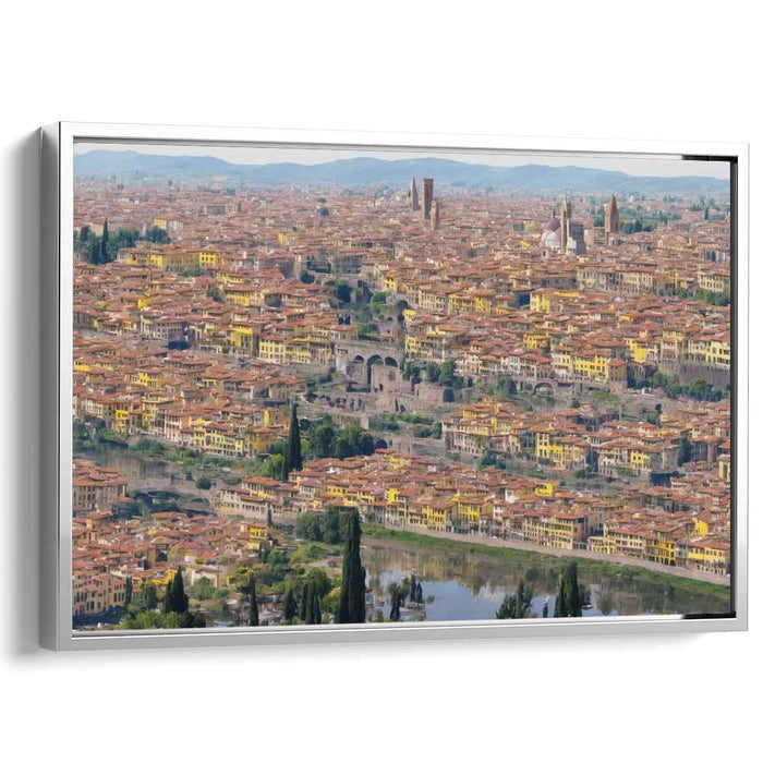 Renaissance Tapestry: Aerial View of Historic Italian Architecture