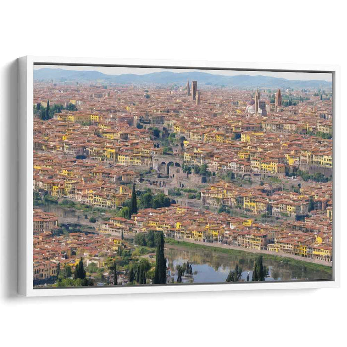 Renaissance Tapestry: Aerial View of Historic Italian Architecture