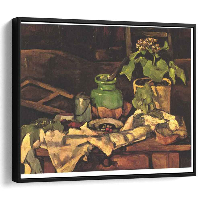 Flower pot at a table (1869) by Paul Cezanne