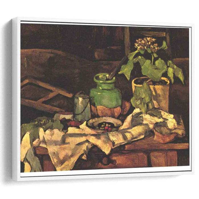 Flower pot at a table (1869) by Paul Cezanne